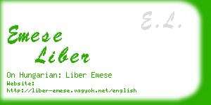 emese liber business card